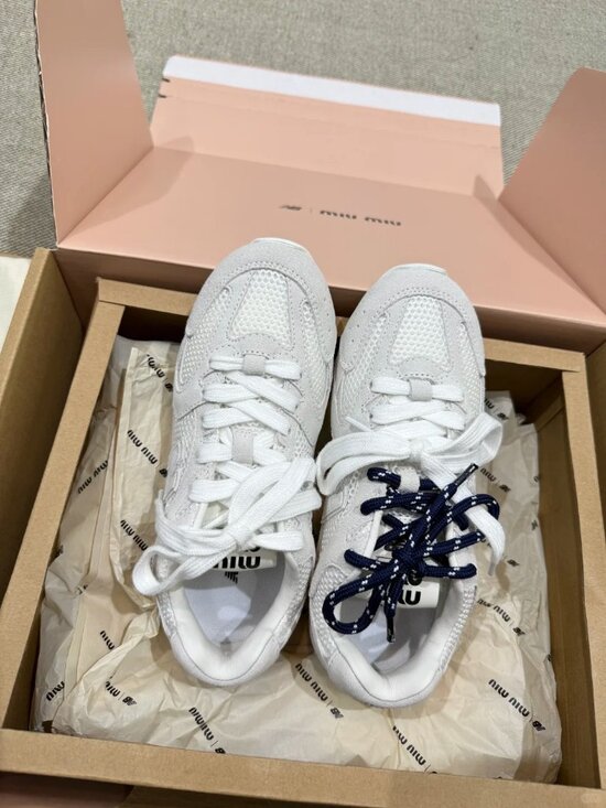 ✅Authentic New Balance x Miu Miu 530 White Mesh Sneakers - Picture 8 of 8